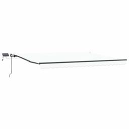 Berkfield Home Manual Retractable Awning with LED White 400x350 cm - thumbnail 3