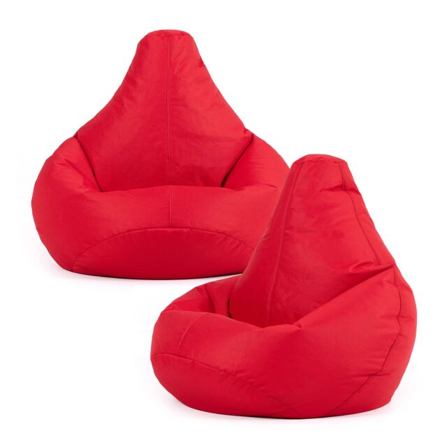 icon Kids Recliner Beanbag, Indoor & Outdoor, Purple (2-Pack) in Red - image 1
