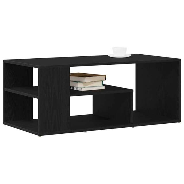 Berkfield Home Modern Coffee Table Black Oak 100x50x40 cm Engineered Wood - Size: 100 x 50 x 40 cm - image 1