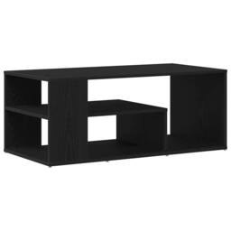 Berkfield Home Modern Coffee Table Black Oak 100x50x40 cm Engineered Wood - Size: 100 x 50 x 40 cm - thumbnail 3