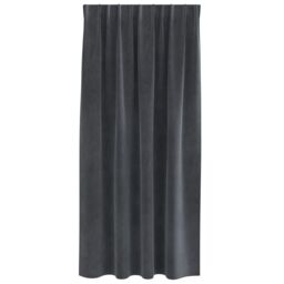 Berkfield Home Blackout Curtains with Top Tape 2 pcs Light Grey Velvet - thumbnail 3
