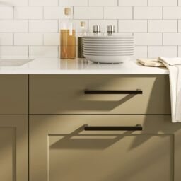 Berkfield Home Cabinet Handles 5 pcs Black 192 mm Stainless Steel