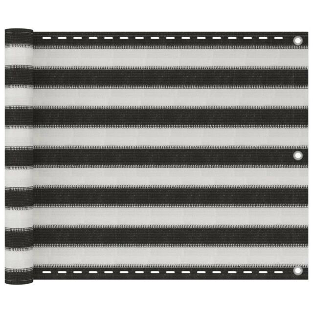 Berkfield Home Balcony Screen HDPE 75x400 cm Anthracite & White in Black - image 1