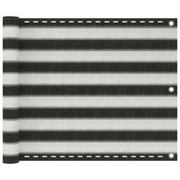 Berkfield Home Balcony Screen HDPE 75x400 cm Anthracite & White in Black - thumbnail 1