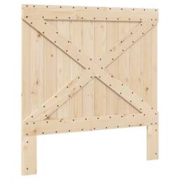 Berkfield Home Bed Frame without Mattress with Headboard 100x200 cm Solid Wood in Natural - thumbnail 6