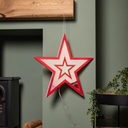 Samuel Alexander 47cm Light up Star Infinity Christmas Decoration with Red & Green LEDs - thumbnail 2