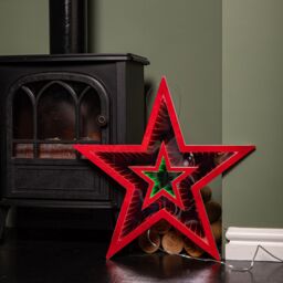Samuel Alexander 47cm Light up Star Infinity Christmas Decoration with Red & Green LEDs - thumbnail 4