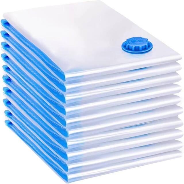 ATEK 10 Pack Extra Large Vacuum Storage Bags 130 × 100cm Storage Space Saver Zip Airtight Seal Space Saving Reusable Travel Clothes Bag in Clear - image 1