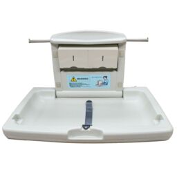 Nes Home Wall Mounted Baby Changing Station Folding Commercial Washroom Horizontal Table in White - thumbnail 2
