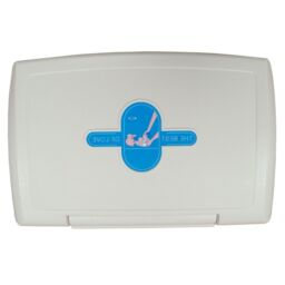 Nes Home Wall Mounted Baby Changing Station Folding Commercial Washroom Horizontal Table in White - thumbnail 4