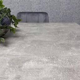 KOSY KOALA Dining Table With 6 Chairs Modern Grey Dining Table Set With 6 Grey Velvet Chairs Dining Room Furniture in Brown - thumbnail 6