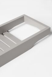 OHS Bamboo Bath Tray Storage Bathtub Rack Caddy in Dark Grey - thumbnail 3