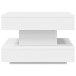 Berkfield Home Coffee Table 360-Degree Rotatable White 50x50x34.5 cm - thumbnail 5