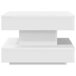 Berkfield Home Coffee Table 360-Degree Rotatable White 50x50x34.5 cm - thumbnail 4