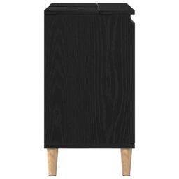 Berkfield Home Sink Cabinet Black Oak 58x33x60 cm Engineered Wood - Size: 58 x 33 x 60 cm - thumbnail 8