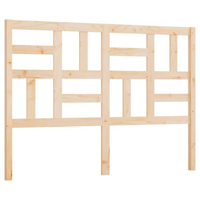 Berkfield Home Bed Headboard 126x4x104 cm Solid Wood Pine in Light Tan - Size: 126 x 4 x 104 cm - image 1