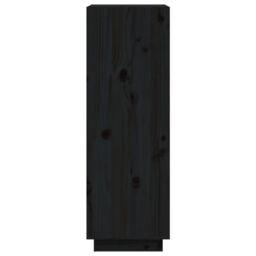 Berkfield Home Book Cabinet/Room Divider Black 60x35x103 cm Solid Wood Pine - Size: 60 x 35 x 103 cm - thumbnail 6