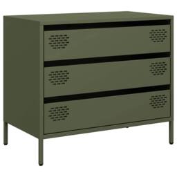 Berkfield Home Sideboard¬†Olive Green 68x39x58.5 cm Cold-rolled Steel in Olive - thumbnail 1