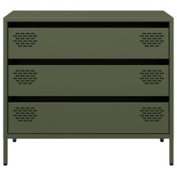 Berkfield Home Sideboard¬†Olive Green 68x39x58.5 cm Cold-rolled Steel in Olive - thumbnail 5