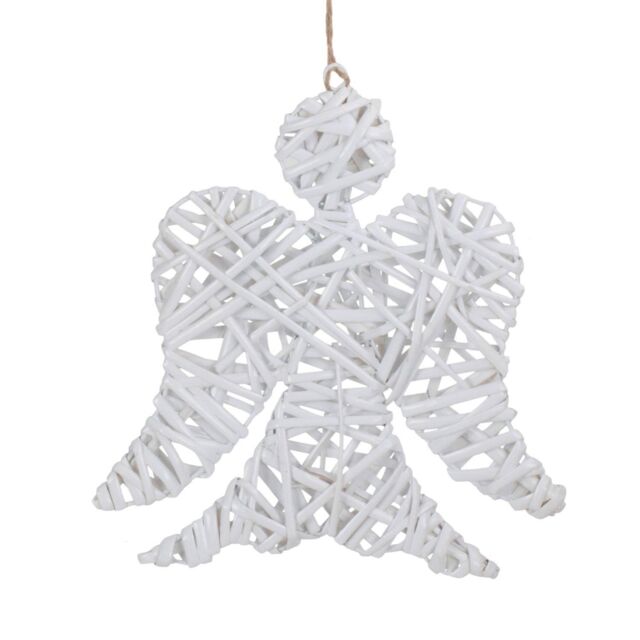 Red Hamper Wicker White Angel - image 1