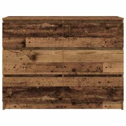Berkfield Home Sideboard Old Wood 100x35x76 cm Engineered Wood in Brown - Size: 100 x 35 x 76 cm - thumbnail 6