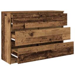 Berkfield Home Sideboard Old Wood 100x35x76 cm Engineered Wood in Brown - Size: 100 x 35 x 76 cm - thumbnail 5