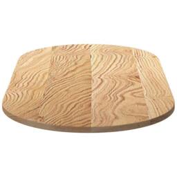 Berkfield Home Table Top 120x60x2 cm Solid Wood Oak Oval in Brown - Size: 120 x 60 x 2 cm - thumbnail 6