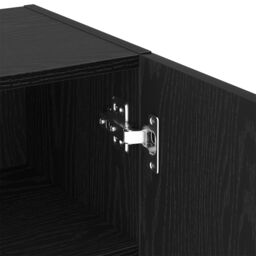 Berkfield Home TV Cabinet with LED Lights Black Oak 40, 5x30x102 cm - Size: 5 x 30 x 102 cm - thumbnail 9