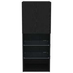 Berkfield Home TV Cabinet with LED Lights Black Oak 40, 5x30x102 cm - Size: 5 x 30 x 102 cm - thumbnail 6