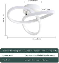 Pheashine Bright Clover LED Ceiling Light 22W 24x11cm Neutral Light 4500K in White - Size: 24x11 cm - thumbnail 2