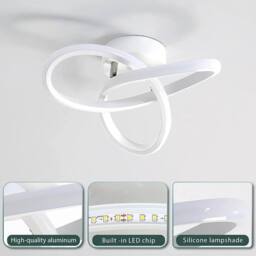 Pheashine Bright Clover LED Ceiling Light 22W 24x11cm Neutral Light 4500K in White - Size: 24x11 cm - thumbnail 3