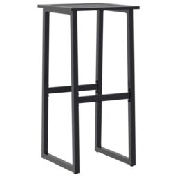 Berkfield Home 9 Piece Garden Bar Set Black Powder-coated Steel - thumbnail 4