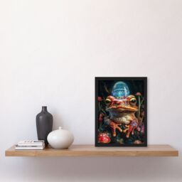 "Artery8 Surreal Toad Mushrooms Trippy Psychedelic Art Framed Art Print - Size: W12"" x H16""" - thumbnail 4