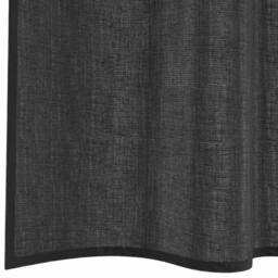 Berkfield Home Voile Curtains with Rod Pockets 2 pcs Black - thumbnail 6