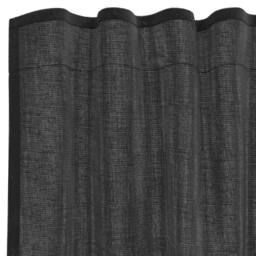Berkfield Home Voile Curtains with Rod Pockets 2 pcs Black - thumbnail 5