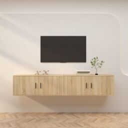 Berkfield Home Wall-mounted TV Cabinets 2 pcs Sonoma Oak 100x34.5x40 cm in Brown - thumbnail 1