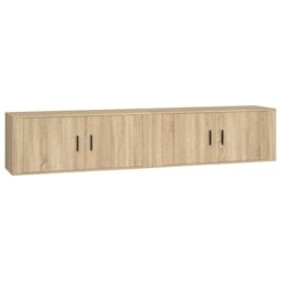 Berkfield Home Wall-mounted TV Cabinets 2 pcs Sonoma Oak 100x34.5x40 cm in Brown - thumbnail 2