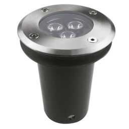 Netlighting Ringo LED 3 Light Recessed Outdoor Ground Light Stainless Steel IP67 in Grey - thumbnail 1