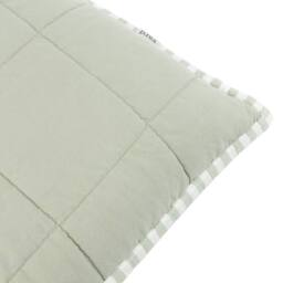 Yard Hebden Striped 100% Cotton Cushion in Pale Green - Size: 55 cm x 55 cm - thumbnail 6
