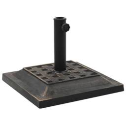 Berkfield Home Parasol Base Square Polyresin 12 kg Bronze