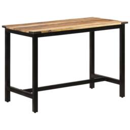 Berkfield Home Dining Table 110x60x76 cm Solid Wood Mango in Brown - Size: 110 x 60 x 76 cm - thumbnail 2