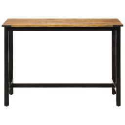 Berkfield Home Dining Table 110x60x76 cm Solid Wood Mango in Brown - Size: 110 x 60 x 76 cm - thumbnail 1