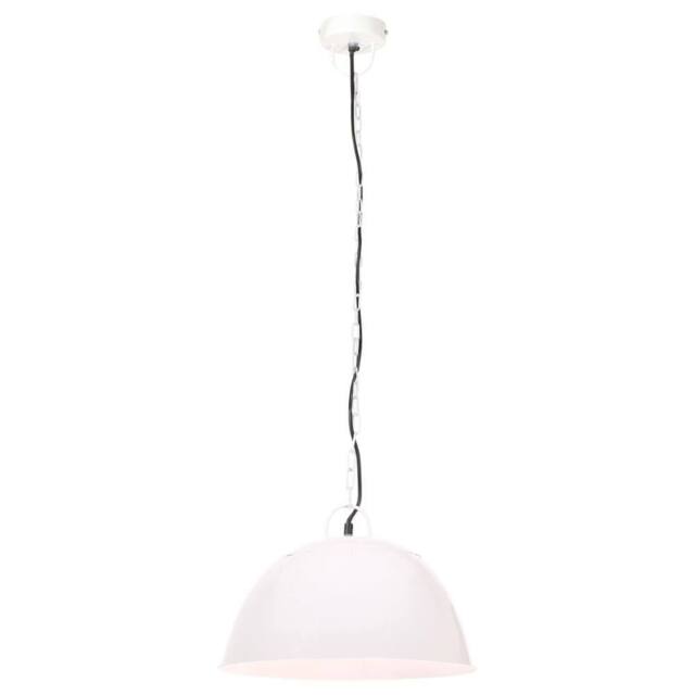 Berkfield Home Industrial Vintage Hanging Lamp 25 W White Round 41 cm E27 - image 1