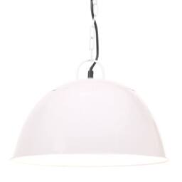 Berkfield Home Industrial Vintage Hanging Lamp 25 W White Round 41 cm E27 - thumbnail 3