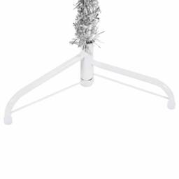 Berkfield Home Slim Artificial Half Christmas Tree with Stand Silver 150 cm - thumbnail 6