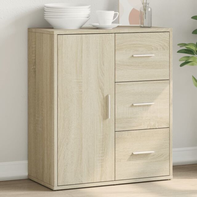 Berkfield Home Sideboard Sonoma Oak 60x31x70 cm Engineered Wood in Brown - Size: 60 x 31 x 70 cm - image 1
