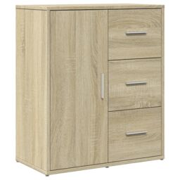 Berkfield Home Sideboard Sonoma Oak 60x31x70 cm Engineered Wood in Brown - Size: 60 x 31 x 70 cm - thumbnail 2