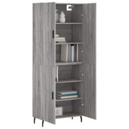 Berkfield Home Highboard Grey Sonoma 69.5x34x180 cm Engineered Wood - thumbnail 3