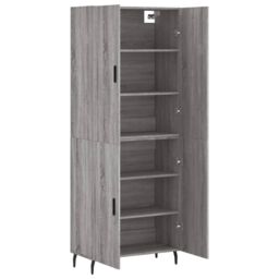 Berkfield Home Highboard Grey Sonoma 69.5x34x180 cm Engineered Wood - thumbnail 4