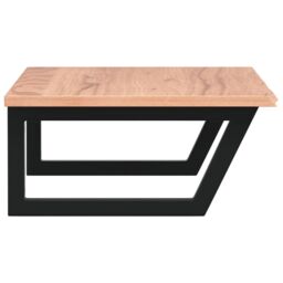 Berkfield Home Basin Shelf Wall Mounted Steel & Solid Wood Oak in Brown - thumbnail 5